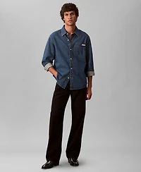 Calvin Klein Men's Button-Front Denim Overshirt