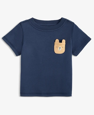 First Impressions Baby Boys Bear Pocket T-Shirt, Macy's Exclusive