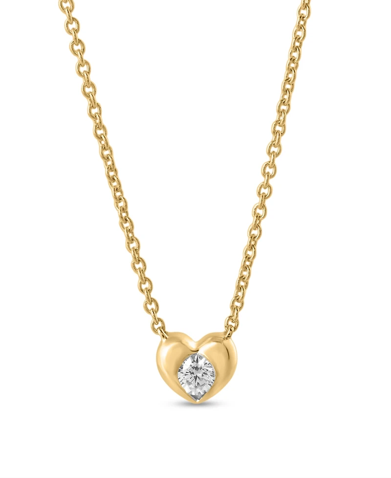 Macy's Diamond Pendant Necklace (1/4 ct. t.w.) in 14K Yellow Gold
