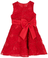 Rare Editions Girls 2T-6X Soutache Hi-Low Sleeveless Dress