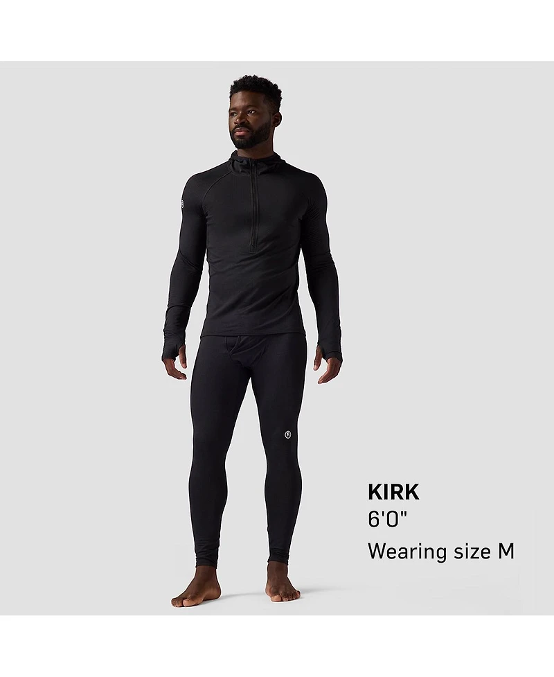 Backcountry Men's Pines Microgrid Ultra-Lt Baselayer 1/2-Zip Scuba Top Lightweight Long Underwear Tops