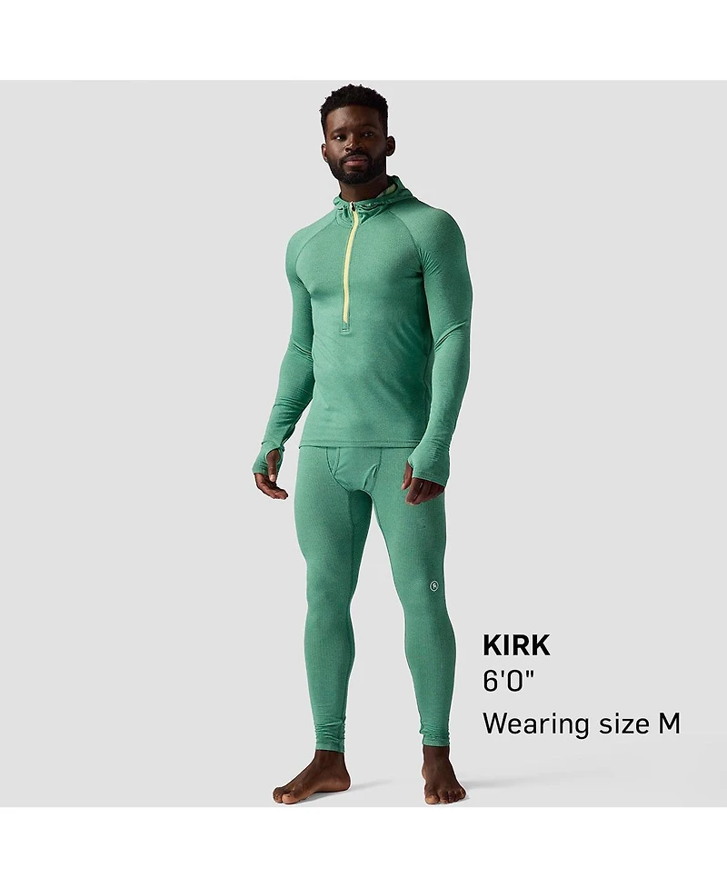 Backcountry Men's Pines Microgrid Ultra-Lt Baselayer Zip Scuba Top Lightweight Long Underwear Tops