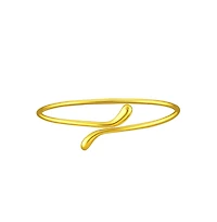 Isabella Gold Plated Teardrop Open Wrap Bangle Bracelet