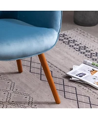 Jujabu Contemporary Silky Velvet Tufted Button Back Accent Chair