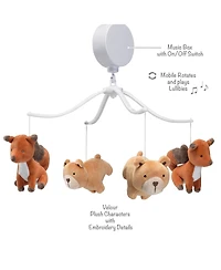 Bedtime Originals Animal Alphabet Bear/Fox Musical Baby Crib Mobile Soother Toy