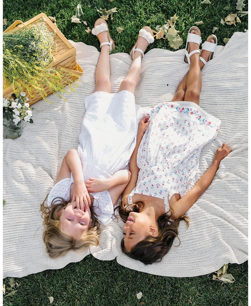Hope & Henry Toddler Girls Flutter Sleeve Eyelet Dress