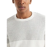 Nautica Men's Textured Colorblocked Crewneck Sweater