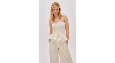 Labeca London Women's Eclipse Striped Cotton Bustier Top