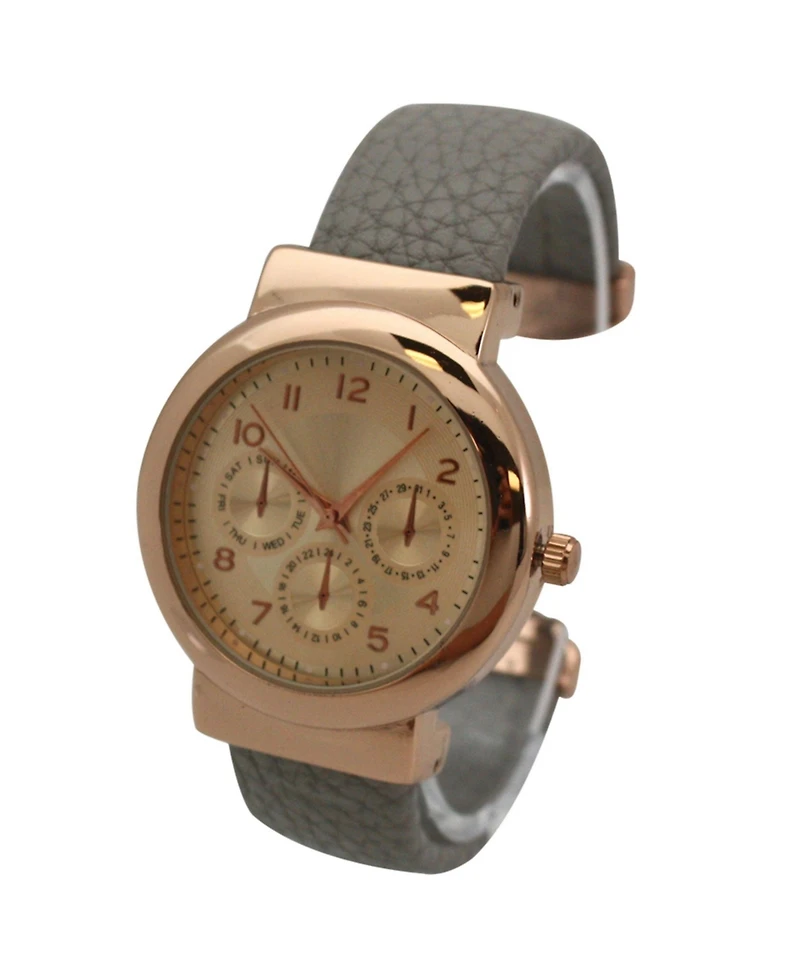 Gray And Gold Three Dials Classic Bangle Watch