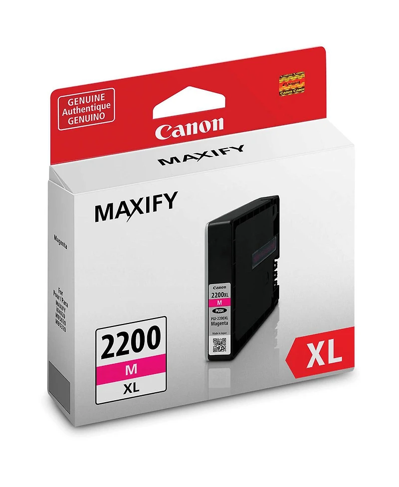 Canon Pgi-2200 Xl Magenta Pigment Ink Tank for for iB4020, iB4120, MB5020, MB5120, MB5320, MB5420 Maxify Series Printers, 3-Pack