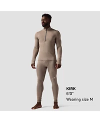 Backcountry Men's Pines Microgrid Ultra-Lt Baselayer 1/4-Zip Top Lightweight Long Underwear Tops