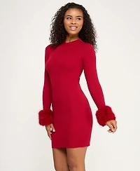 Bcx Juniors' Long Sleeve Mock Neck Slim Sweater Dress