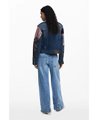 Desigual Women's Denim jacket with combined sleeves