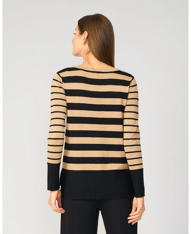 Cable & Gauge Women's Easy Stripe Tunic Sweater