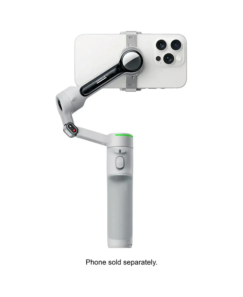 Insta360 Flow 2 Pro 3-Axis Ai-Powered Smartphone Gimbal Stabilizer Ai Tracker Bundle, Stone Gray
