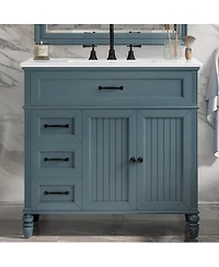 Casainc 36" Bathroom Vanity with Sink, Cabinet with Drawers and Solid Frame, One Package