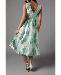 Coast Women's Jacquard Fit And Flare Midi Dress