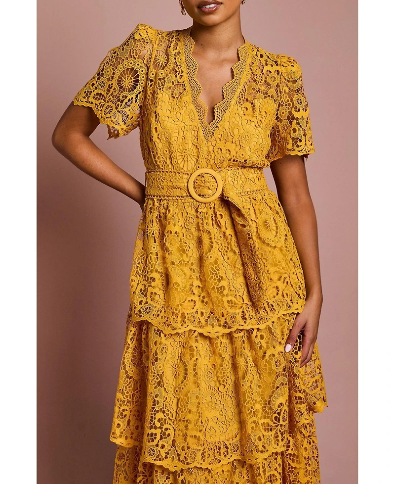 Coast Women's Tiered Lace Midi Dress