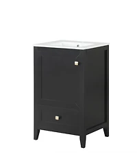 Casainc 20" Bathroom Vanity with Sink, Soft Closing Door, Storage Rack and One Drawer, Cabinet