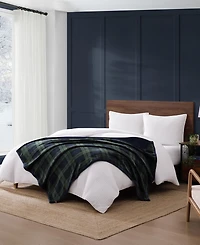 Tommy Hilfiger Printed Plush Plaid Throw Blanket, 70" x 50"