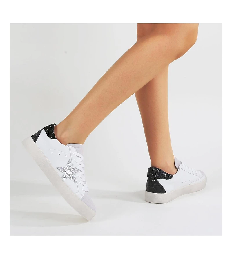Berness Lillie Glitter Star Sneakers