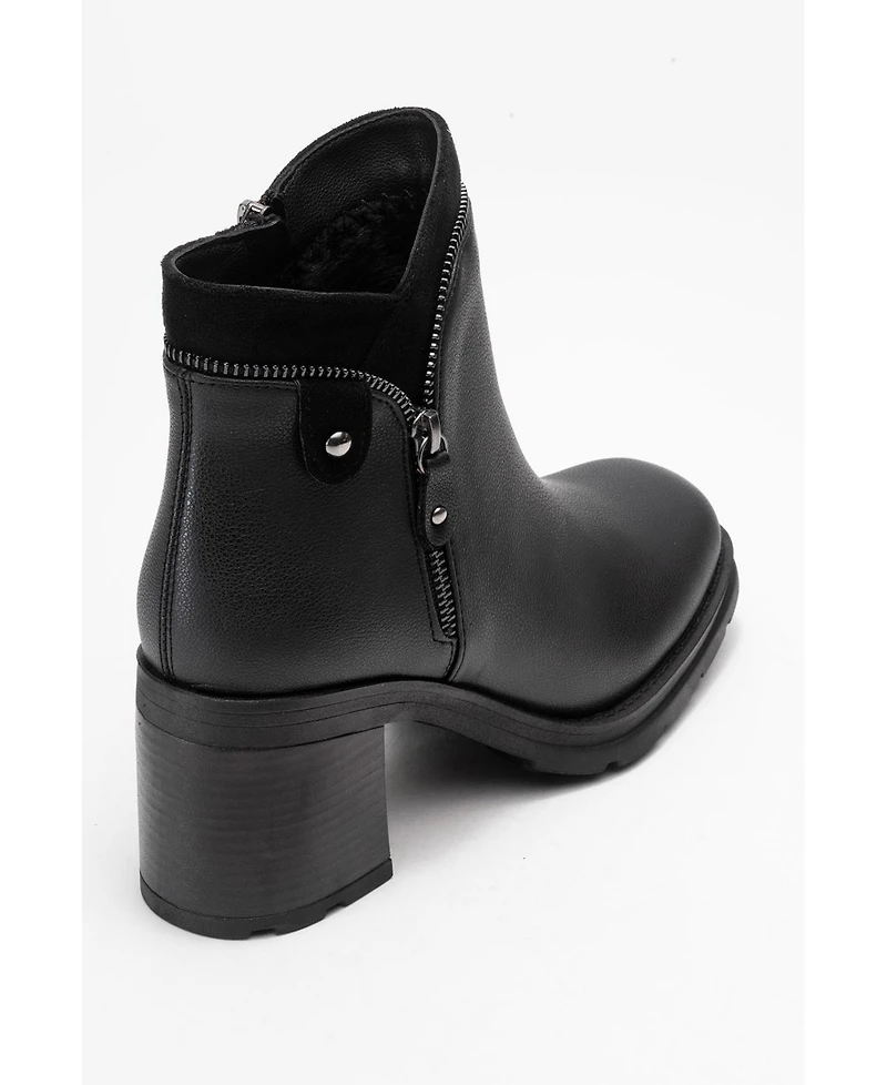 Prologue Shoes Parly Zip Block Heel Boot (Women)