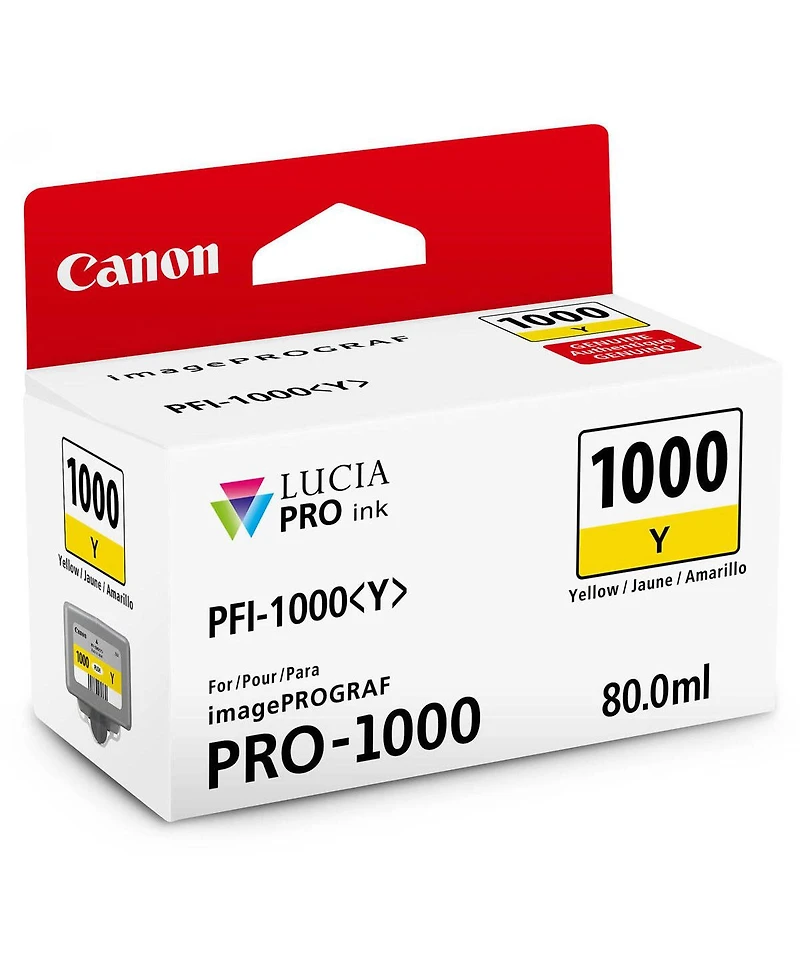 Canon 3 Pack Pfi-1000Y Yellow Lucia Pro ink for imagePROGRAF Pro-1000