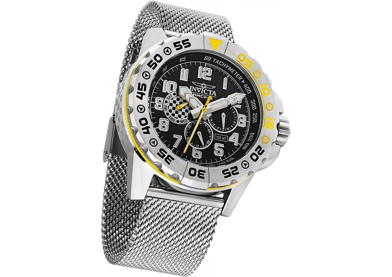 Invicta Unisex 47214 Invicta Racing Quartz Chronograph Black Dial Watch