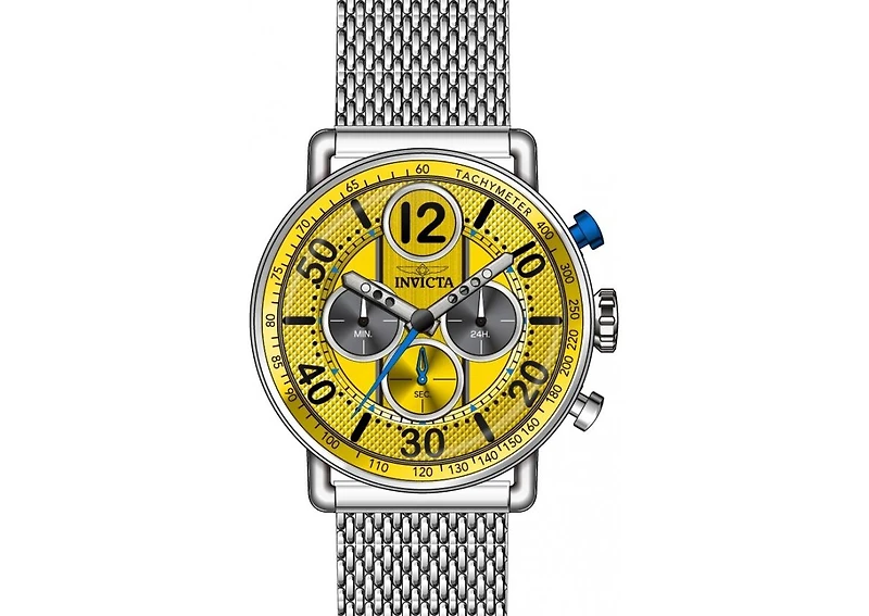 Invicta Men's 49374 Speedway Quartz Chronograph Yellow Dial Watch