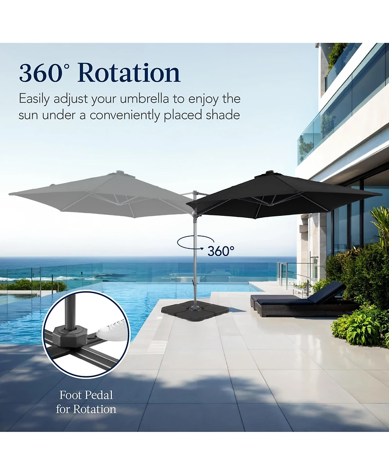 Best Choice Products 10ft 360° Rotating Cantilever Offset Hanging Patio Umbrella