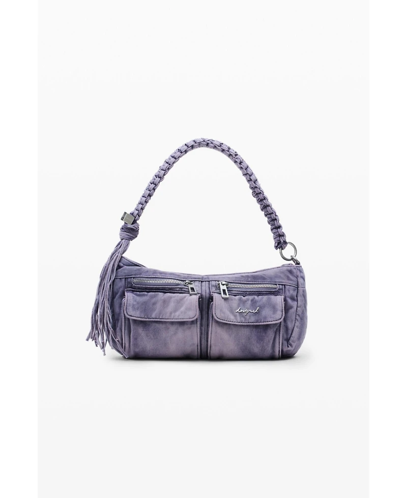 Desigual Women's Small denim bag with flowers