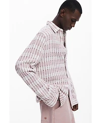 Desigual Men's Long-sleeve openwork shirt
