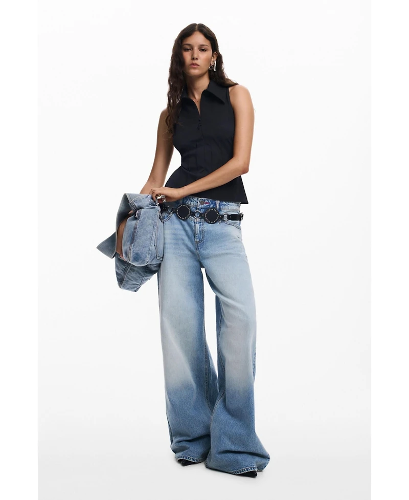 Desigual Women's Zip blouse