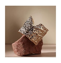 Sohi Women's Green Dented Cuff Bracelet