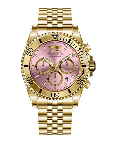 Invicta Men's 49836 Pro Diver Quartz Chronograph Pink Dial Watch