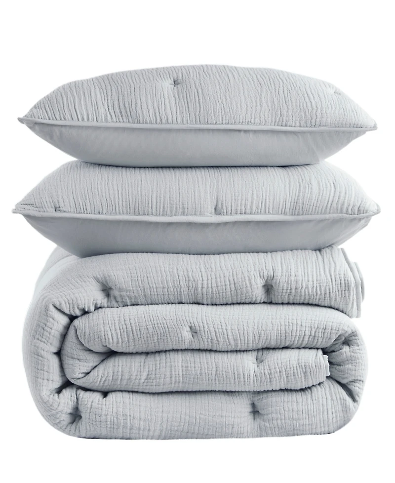 Harbor House Breeze Cotton Embroidered 3-Pc. Quilt Set