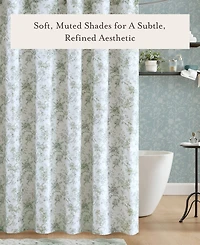 Laura Ashley Walled Garden Tonal Floral Shower Curtain