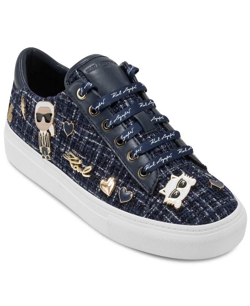 Karl Lagerfeld Paris Women's Cate Pins Lace-Up Sneakers