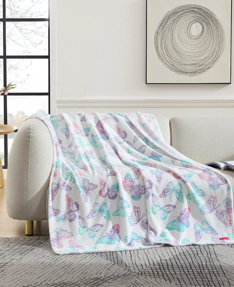 Betsey Johnson Micro Flannel Fleece Printed Blanket, 70" x 50"