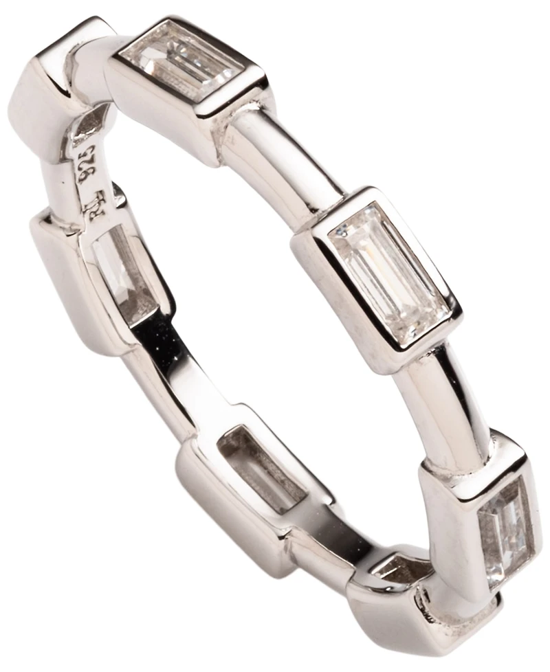 Lauren Ralph Lauren Cubic Zirconia Sterling Silver Band Ring