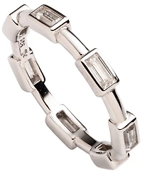 Lauren Ralph Lauren Cubic Zirconia Sterling Silver Band Ring