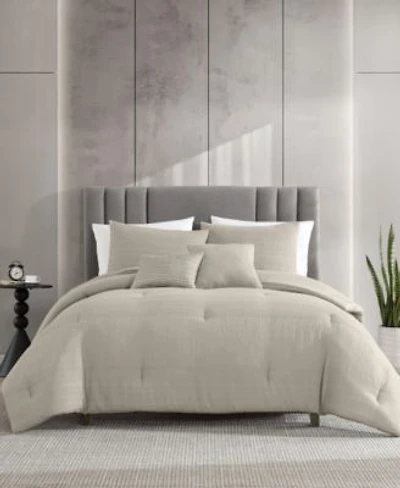 Kenneth Cole New York Solid Variegated Waffle Comforter Set