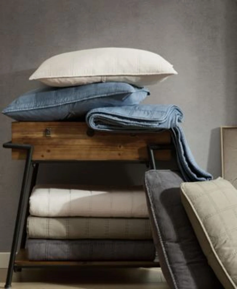 Kenneth Cole New York Solid Stonewashed Quilt Set