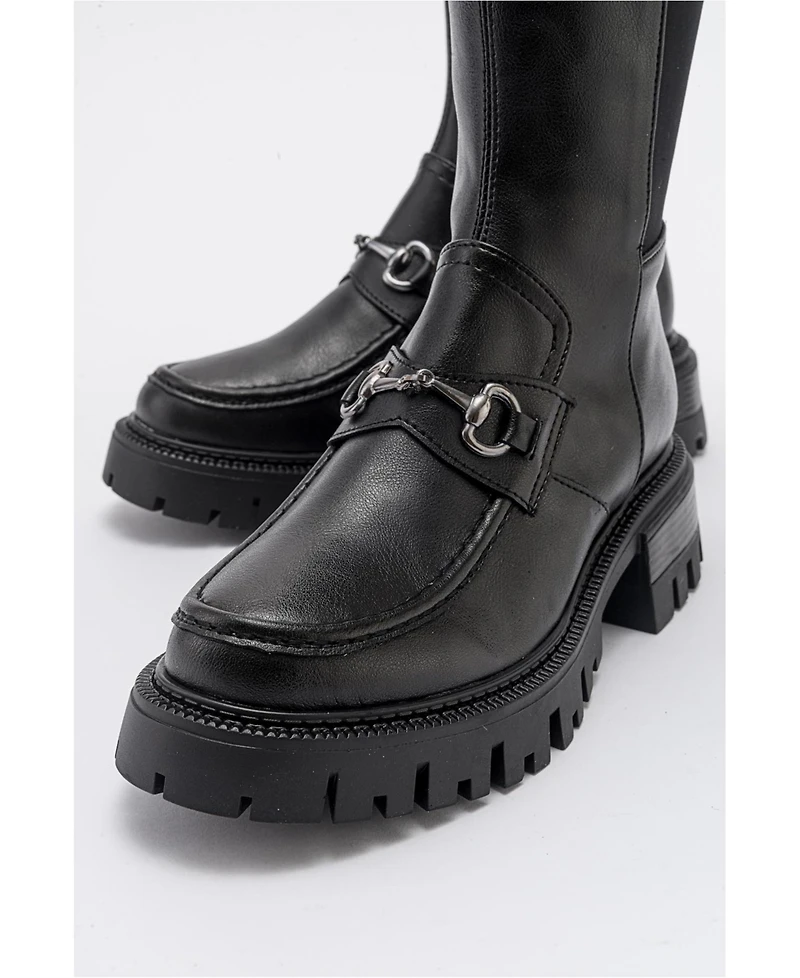 Prologue Shoes Chapel Buckle Stretch Boot (Women)