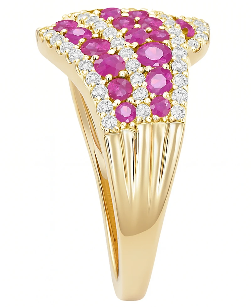 Macy's Emerald (1 ct. t.w.) and Diamond (1/2 Ring 14K Gold (also White Sapphire & Ruby)