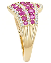 Macy's Emerald (1 ct. t.w.) and Diamond (1/2 Ring 14K Gold (also White Sapphire & Ruby)