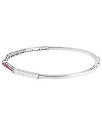 Macy's Lab-Grown Ruby (1/2 ct. t.w.) and Lab-Grown White Sapphire (1/3 ct. t.w.) Bangle in Sterling Silver