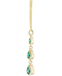 Macy's Lab-Grown Emerald Pendant Necklace (1 ct. t.w.) in 14K Gold Over Sterling Silver