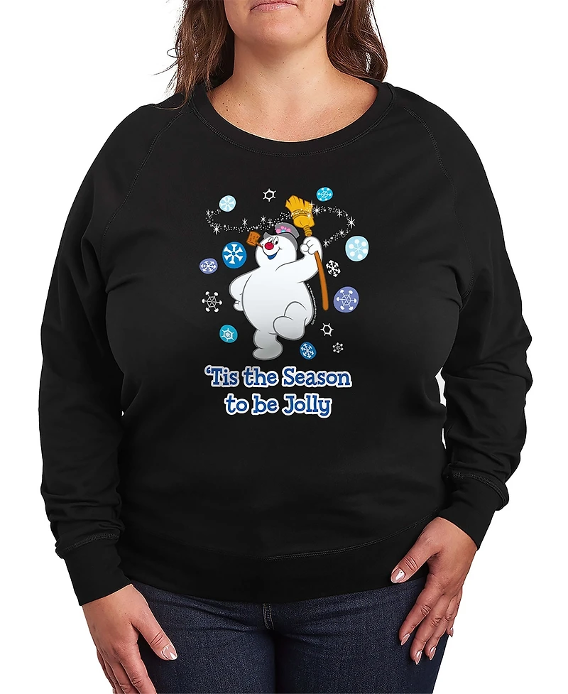 Hybrid Apparel Frosty the Snowman Jolly Women's French Terry Long Sleeve Shirt