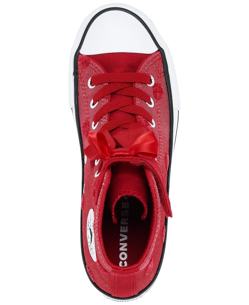 Converse Little Girls Chuck Taylor All Star Bows High Top Fastening Strap Casual Sneakers from Finish Line